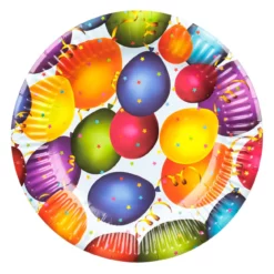Set 10 Farfurii Petrecere Baloane Multicolore 18 cm