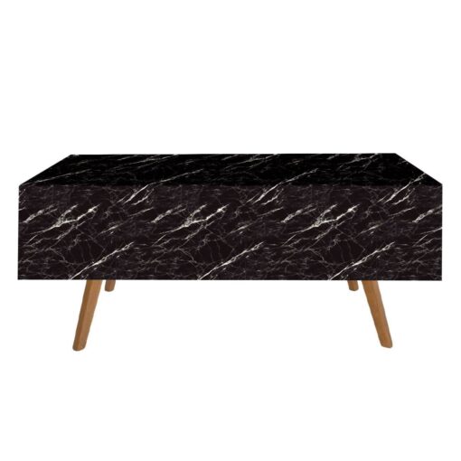 Fata De Masa Negru Marble Eleganta