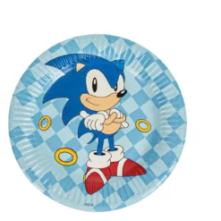Set 6 Farfurii Petrecere Tematica Sonic 18 cm
