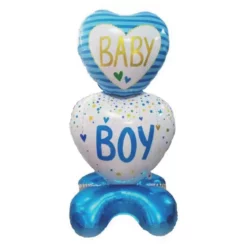 Balon Stand Baby Boy Cu Inimioara
