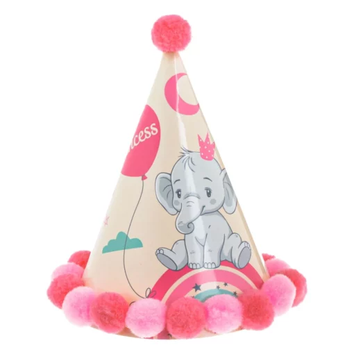 Coif Petrecere Princess Cu Elefant Roz Pompon