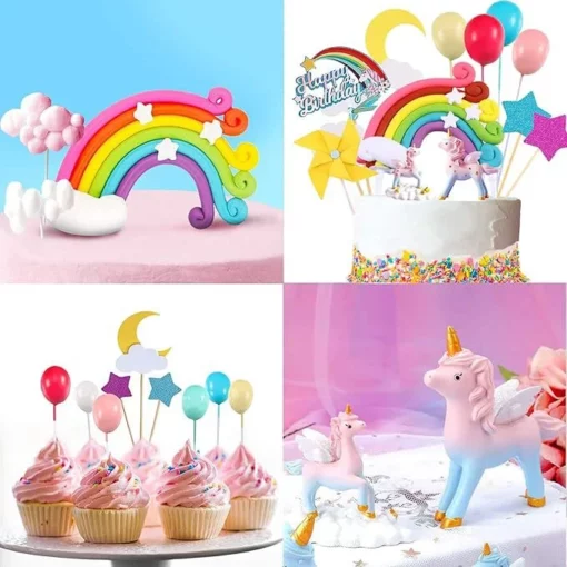 Decoratiune Tort Aniversare Magical Unicorn Party