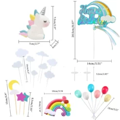 Decoratiune Tort Aniversare Magical Unicorn