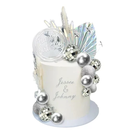 Decoratiune Tort Aniversare Silver Deluxe