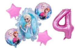 Set Baloane Aniversare Tematica Elsa 4 ANI