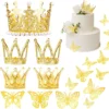 Decoratiune Tort Aurie Royal Butterflies