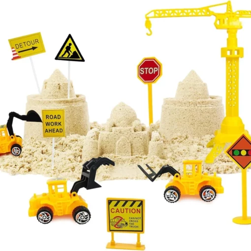 Decoratiune Tort Deluxe Constructii Set Tematic Cu Vehicule Si Semne Rutiere