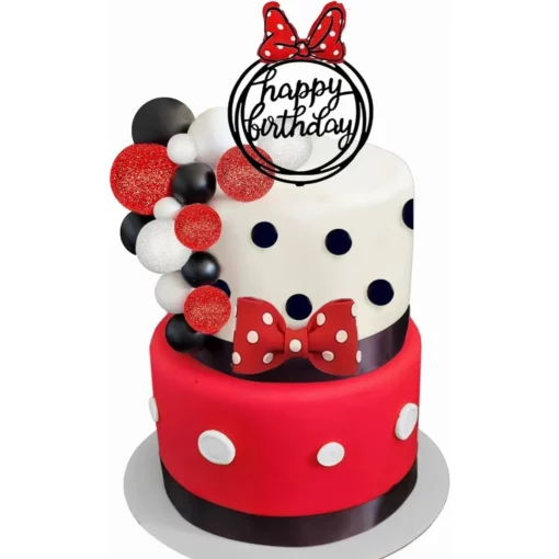 Decoratiune Tort Deluxe cu Fundita Minnie