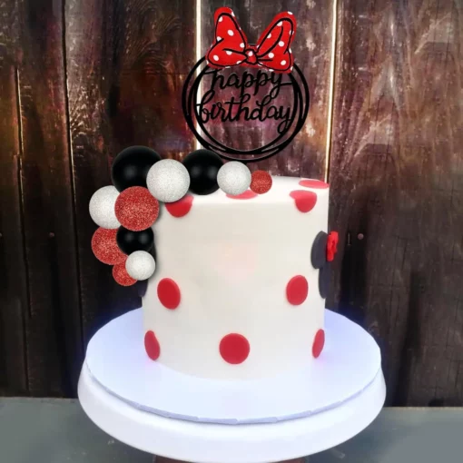 Decoratiune Tort Deluxe cu Fundita Minnie