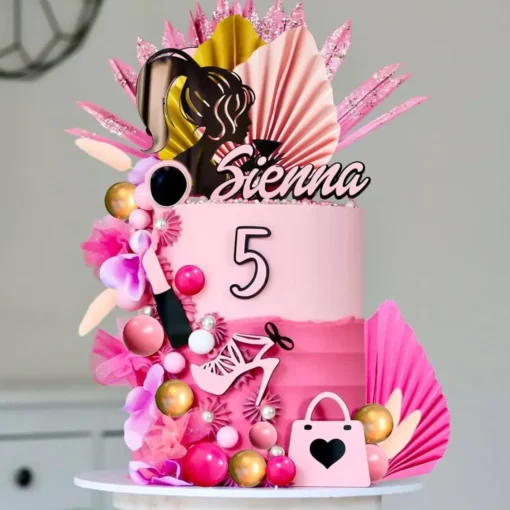 Decoratiune Tort Premium Glam Party Pink Gold